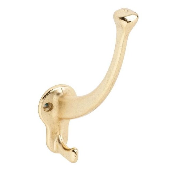 Ives Commercial Aluminum Coat and Hat Hook Bright Brass Finish - 575A3