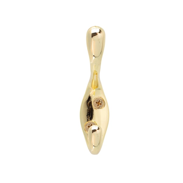 Onward 3 38inch HeavyDuty Utility Metal Coat Hook, Brass Finish, 5PK - 235BS