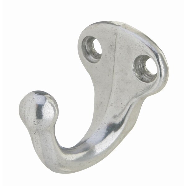Ives Commercial Aluminum Single Wardrobe Hook Bright Nickel Finish - 581A14