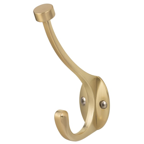 Sure-Loc Hardware Sure-Loc Hardware Heavy Duty Pilltop Coat Hook, Satin Brass - RH5 SB