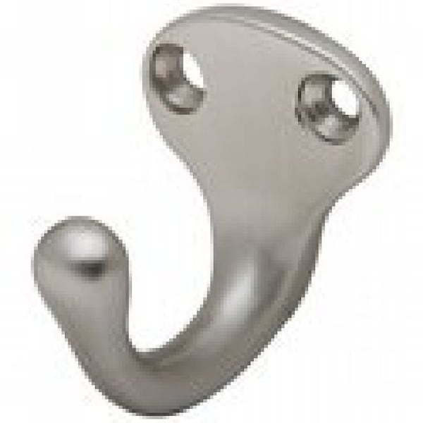 Ives Commercial Aluminum Single Wardrobe Hook Satin Nickel Finish - 581A15