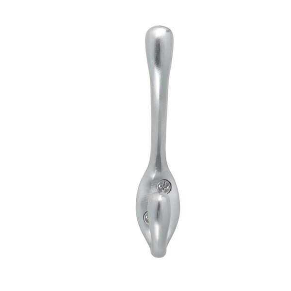 Onward 4 14inch 108 mm HeavyDuty Utility Metal Coat Hook, Brushed Chrome Finish - 237BCV
