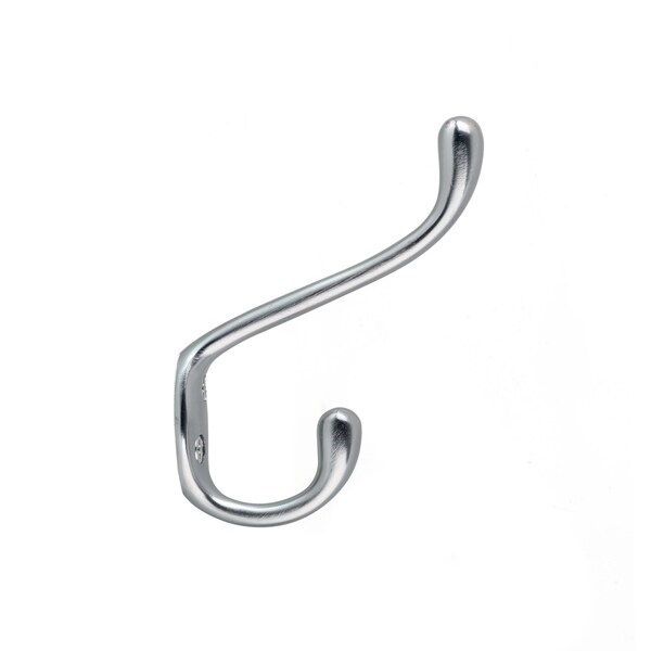 Onward 4 14inch 108 mm HeavyDuty Utility Metal Coat Hook, Brushed Chrome Finish - 237BCV