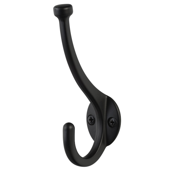 Sure-Loc Hardware Sure-Loc Hardware Small Pilltop Coat Hook, Flat Black - RH6 FBL