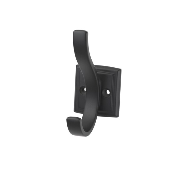 Hickory Hardware Dover Collection Hook 3/4 Inch Center to Center Matte Black Finish - H078774MB