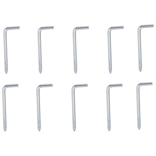 Prosource Screw Hook, 3/8 in Opening, 3 mm Thread, 1-3/8 in L, Steel, Zinc - LR-399-PS