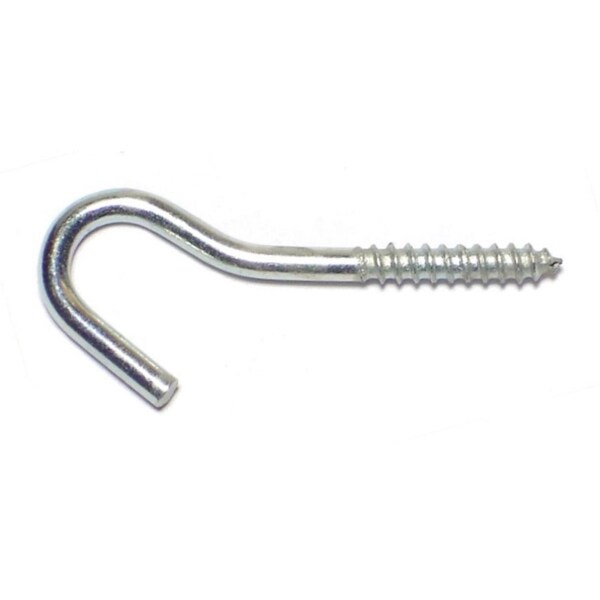 Midwest Fastener 3/32" x 1-1/4" Zinc Plated Steel Screw Hooks 100PK - 50983