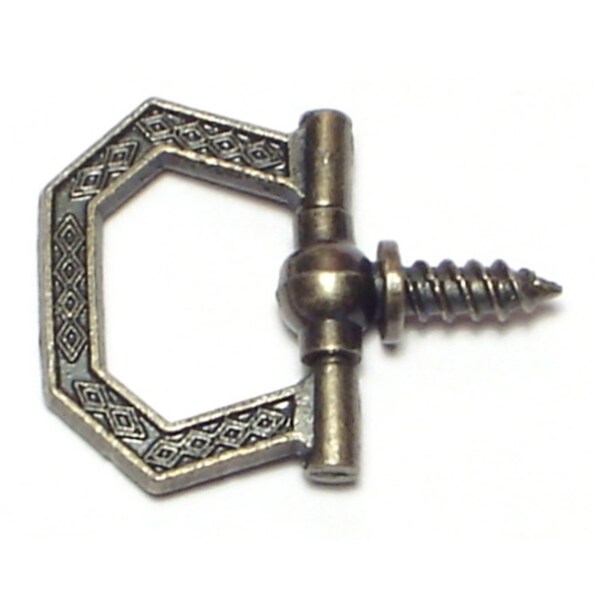 Midwest Fastener 3/4" Antique Brass Hexagon Decorative Rings 5PK - 69824