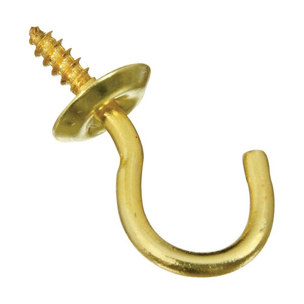 National Hardware National Hardware Gold Solid Brass 1.14 in. L Cup Hook 10 lb 50 pk - N200-303