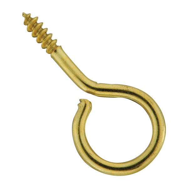 National Hardware National Hardware 0.08 in. D X 1-1/16 in. L Polished Brass Screw Eye 5 lb. cap. 6 pk - N119-321