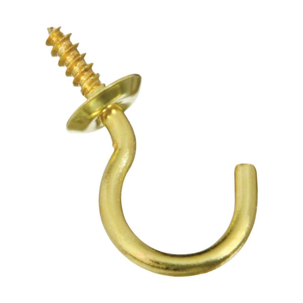 National Hardware National Hardware Gold Solid Brass 7/8 in. L Cup Hook 5 pk - N119-669