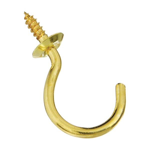 National Hardware National Hardware Gold Solid Brass Cup Hook 15 lb 1 pk - N119-727