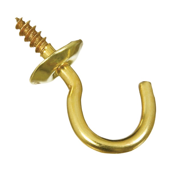 National Hardware National Hardware Gold Solid Brass 5/8 in. L Cup Hook 5 lb 5 pk - N119-628