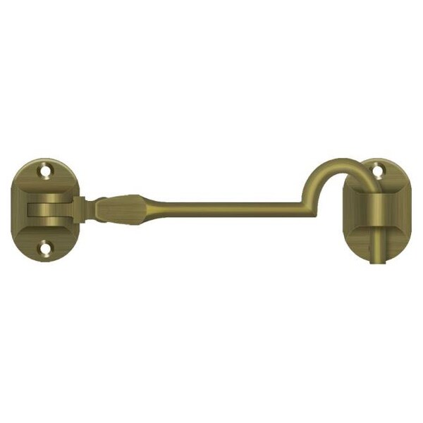 Deltana Cabin Hooks, British Style, 4" Antique Brass - CHB4U5