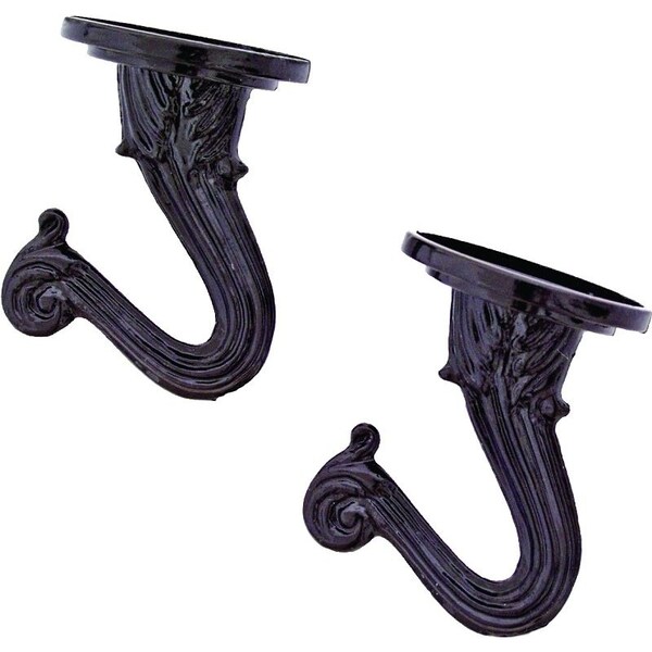 Landscapers Select Ceiling Hook, 1.5 in L, 1 Dia in H, Steel, Black Coated Finish, Wall Mount Mounting - GB0433L