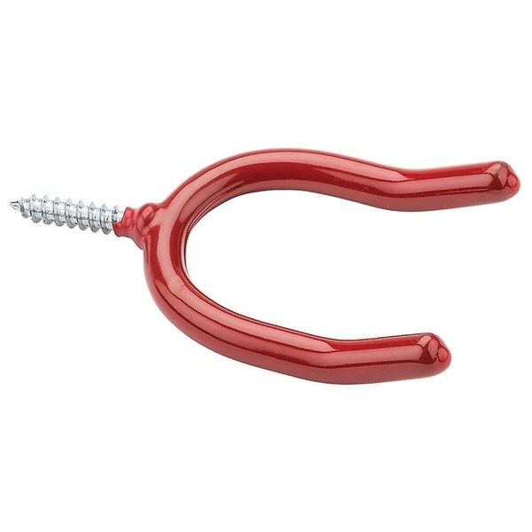 National Hardware V2210 Storage Hook, 12 lb, 1-5/8 in Opening, Screw Mounting, Steel, Red - N188-004