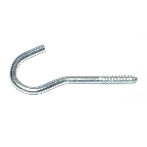 Midwest Fastener 7/32" x 13/16" x 3-7/8" Zinc Plated Steel Screw Hooks 50PK - 50988