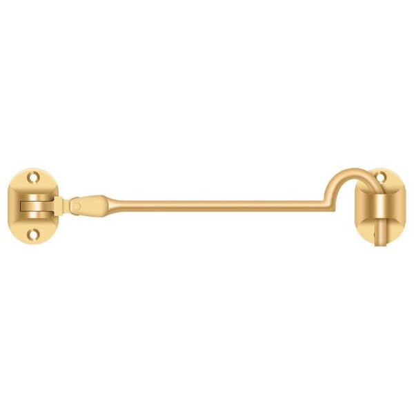 Deltana Cabin Hooks, British Style, 6" Lifetime Brass - CHB6CR003