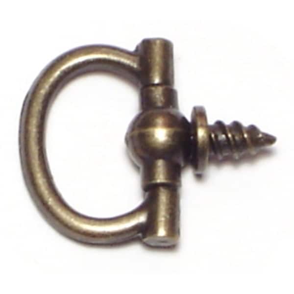 Midwest Fastener 3/4" Antique Brass Oval Decorative Rings 5PK - 69822