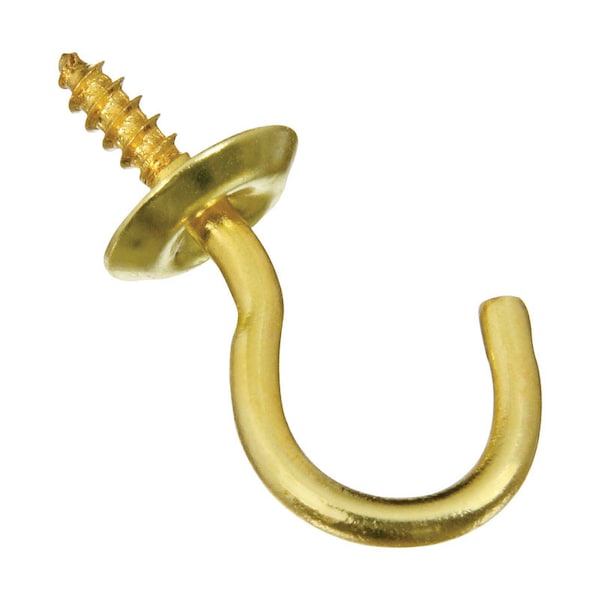 National Hardware National Hardware Gold Solid Brass 3/4 in. L Cup Hook 5 lb 5 pk - N119-644