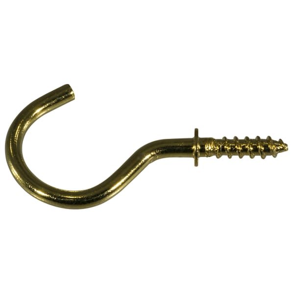 Midwest Fastener 9/16" x 1" Brass Cup Hooks 15PK - 62665