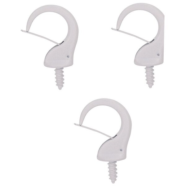 Prosource Cup Hook, 17/32 in Thread, 46 mm L, Zinc Alloy, White Painted - PH-122244-PS