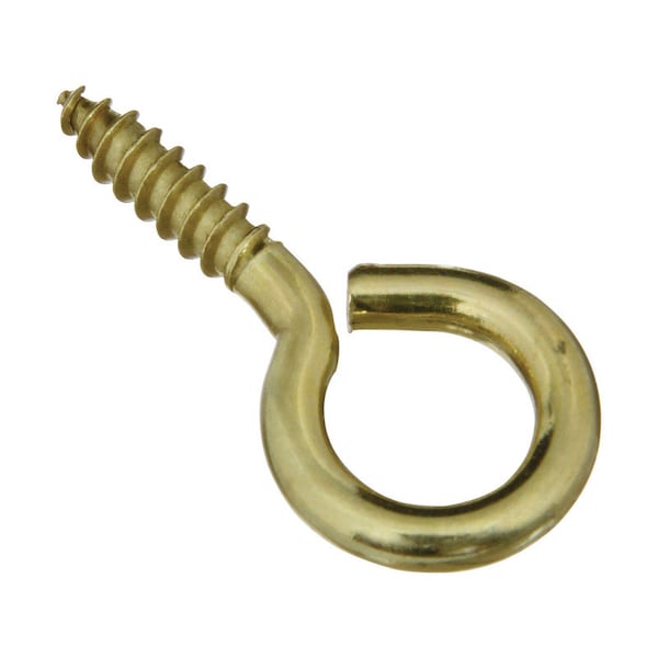 National Hardware National Hardware 0.16 in. D X 1-5/8 in. L Polished Brass Screw Eye 25 lb. cap. 3 pk - N119-362