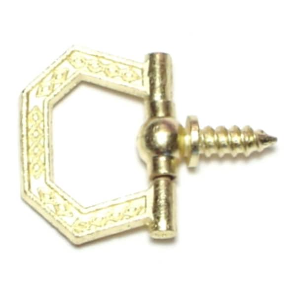 Midwest Fastener 3/4" Brass Plated Steel Hexagon Decorative Rings 5PK - 69823