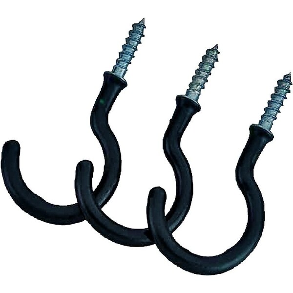 Landscapers Select Storage Hook, 1.42 in L, 2-1/2 in H, Steel, Black, Zinc Plated, Wall Mount Mounting - GB0253L