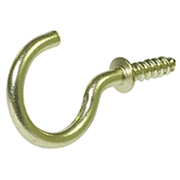 Hillman 1-14 in. Brass Cup Hooks, 3PK - 243697