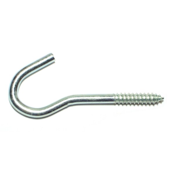 Midwest Fastener 5/16" x 17/64" x 1" x 4-7/16" Zinc Plated Steel Screw Hooks 10PK - 60627