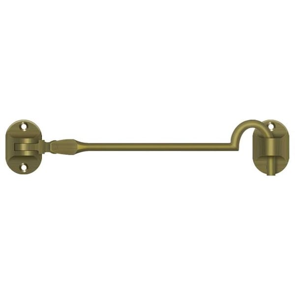 Deltana Cabin Hooks, British Style, 6" Antique Brass - CHB6U5
