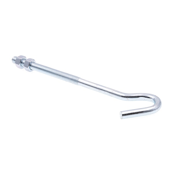 Prime-Line Clothesline Hooks With Nuts 3/8in-16 X 7-1/4in Zinc Plated Steel 10PK - 9069784