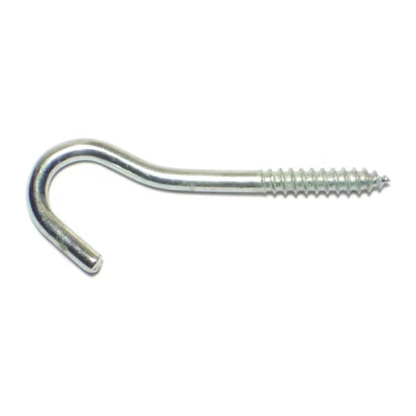 Midwest Fastener 1/8" x 5/16" x 1-11/16" Zinc Plated Steel Screw Hooks 25PK - 60622