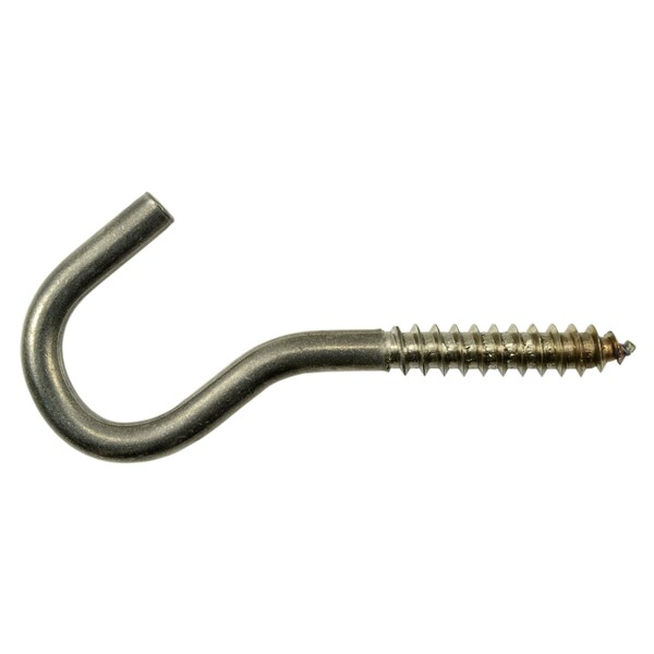 Midwest Fastener 5/16" x 1" x 4-1/2" 18-8 Stainless Steel Screw Hooks 10PK - 52399