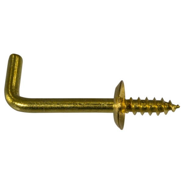 Midwest Fastener 15/32" x 7/8" Brass Cup Hooks 20PK - 62664