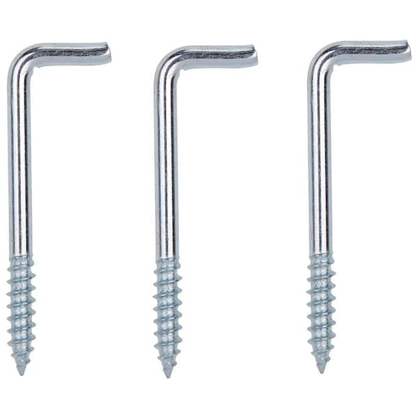 Prosource Screw Hook, 5/8 in Opening, 5.3 mm Thread, 2-5/8 in L, Steel, Zinc - LR-396-PS
