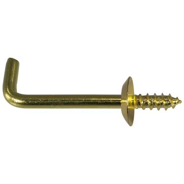 Midwest Fastener 11/16" x 1-1/4" Brass Cup Hooks 10PK - 62666