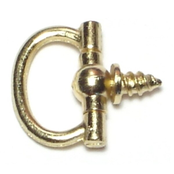 Midwest Fastener 3/4" Brass Plated Steel Oval Decorative Rings 5PK - 69821