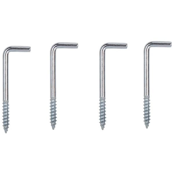Prosource Screw Hook, 9/16 in Opening, 4.5 mm Thread, 2-1/4 in L, Steel, Zinc - LR-397-PS