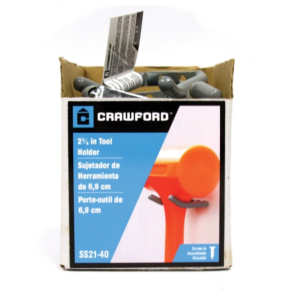 Crawford Crawford Vinyl Coated Gray Steel Small Storage Hook 5 lb. cap. 1 pk - SS21-20
