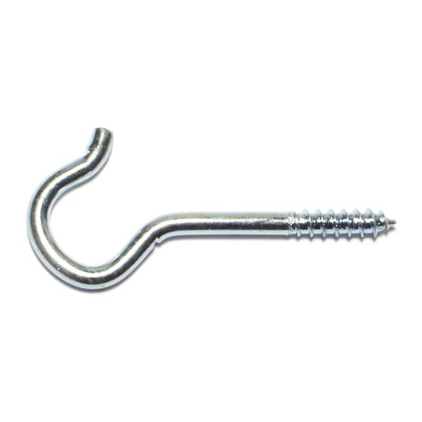 Midwest Fastener 5/32" x 2-9/16" Zinc Plated Steel Screw Hooks 14 14PK - 60624