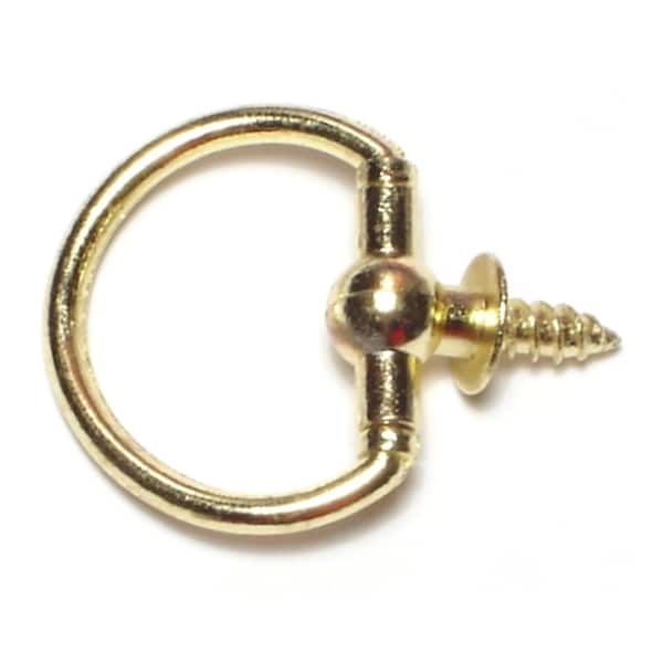 Midwest Fastener 1" Brass Plated Steel Round Decorative Rings 5PK - 69827