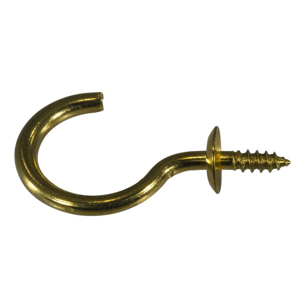 Midwest Fastener 1/8" x 1-1/2" Brass Shoulder Hooks 10PK - 62673