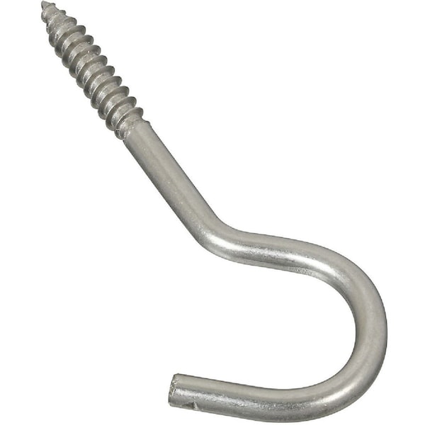 National 1/4 In. x 4-1/4 In. Stainless Steel Screw Hook - N220814