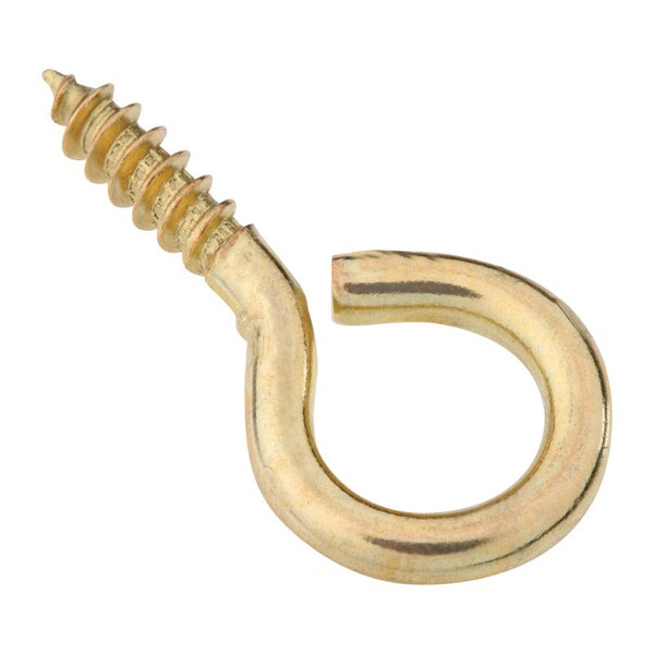 National Hardware National Hardware 0.14 in. D X 1-3/8 in. L Polished Brass Screw Eye 20 lb. cap. 4 pk - N119-289