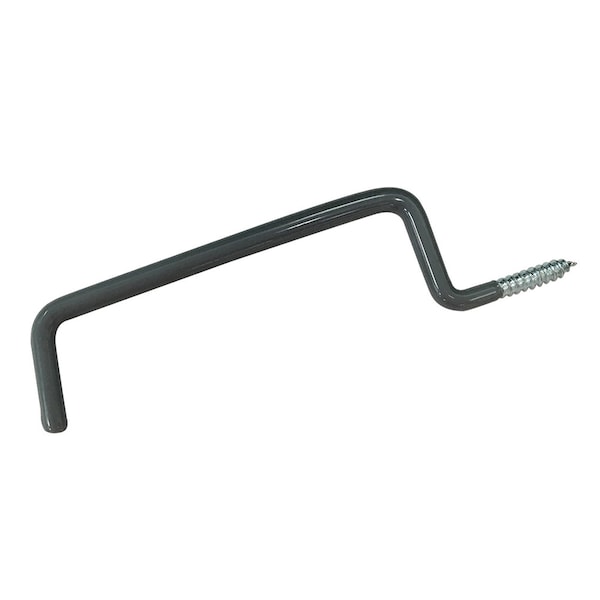 Prime-Line Screw-In Ladder Hook, 7-3/4 in., Steel Rod, Gray Rubber Coating, PK2 - MP11370-2