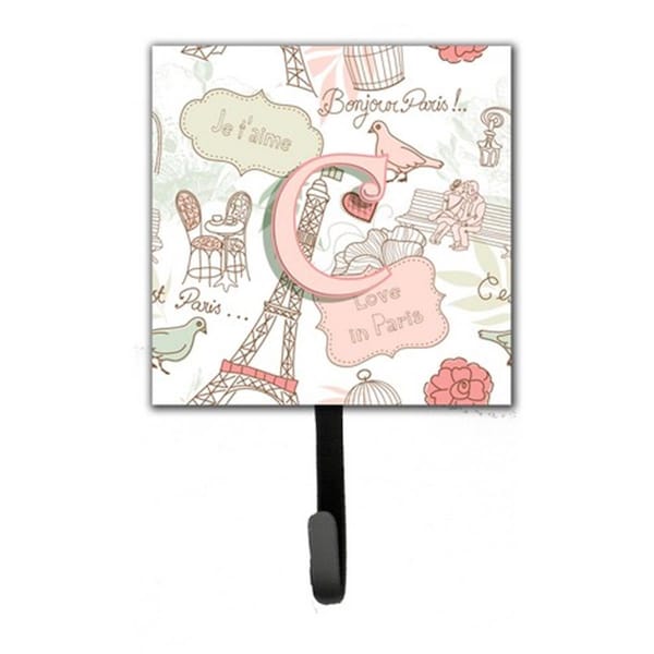 Jensendistributionservices Letter C Love In Paris Pink Leash & Key Holder - MI1658529