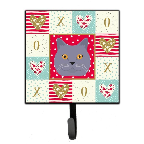 Carolines Treasures 4.25 x 1 x 7 in. British Shorthair Cat Love Leash or Key Holder - CK5095SH4
