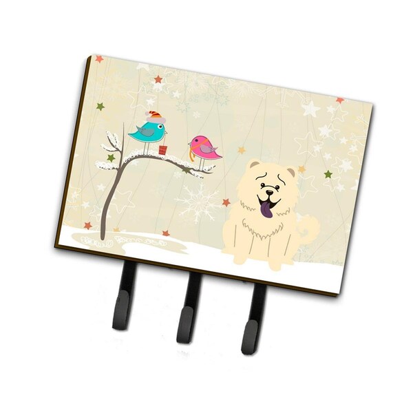 Jensendistributionservices Christmas Presents Between Friends Chow Chow White Leash or Key Holder - MI1704491